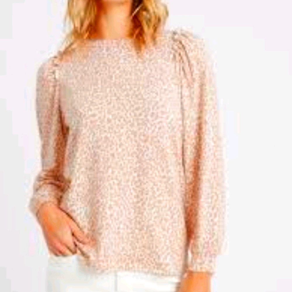 Banana republic Ruffle Sleeve Crew Neck Top